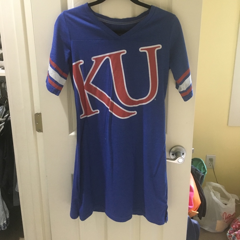 KU game day tshirt dress size S