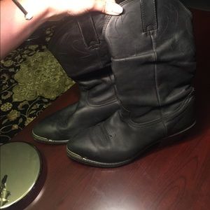 Womens black Durango slouch cowboy boots 8.5 RD540