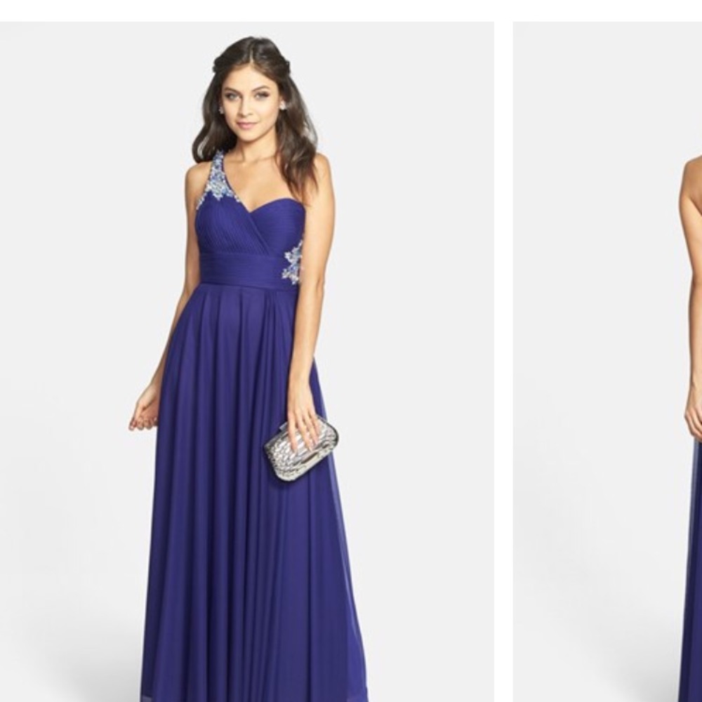 Prom dress blue purple jovani la femme macduggel