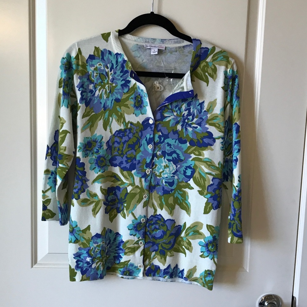 Isaac Mizrahi Live 3/4 sleeve cardigan NWOT