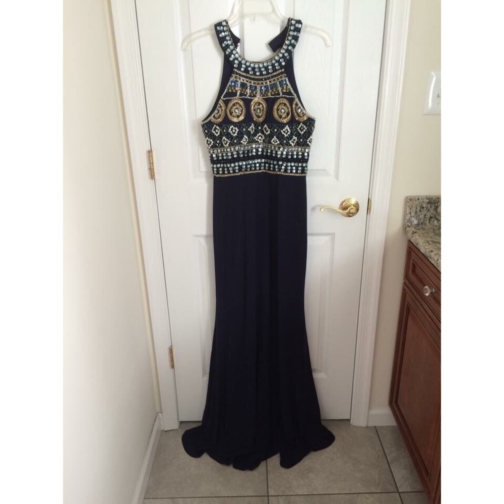 Navy Blue Prom Dress