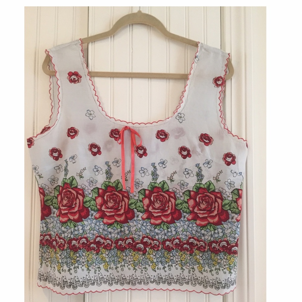 🚫SOLD Anthropologie Eloise Rose Pajama Set M/L - Picture 2 of 8