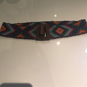 Beautiful beaded and wood belt