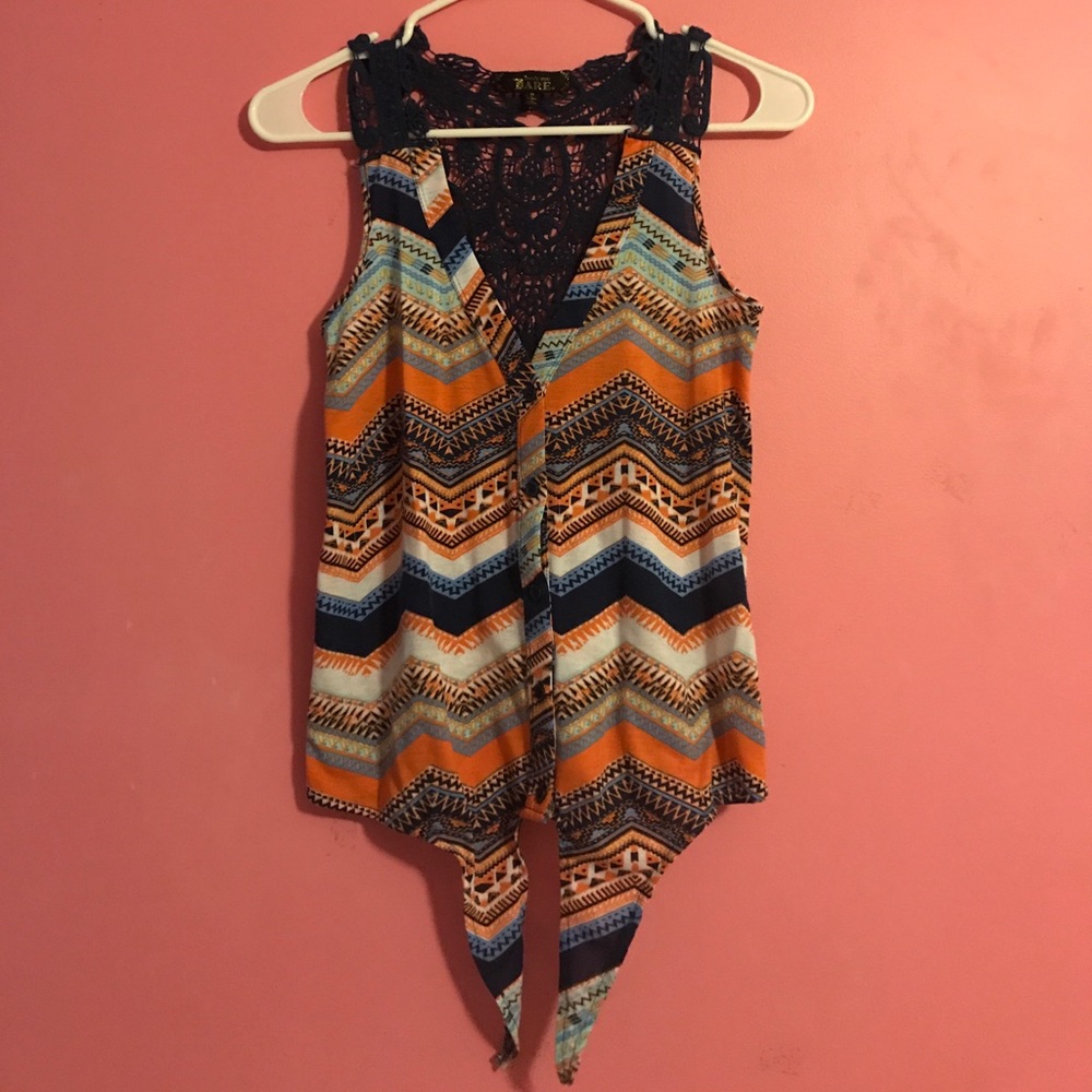 Multi colored blouse.