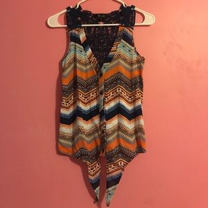 Multi colored blouse.