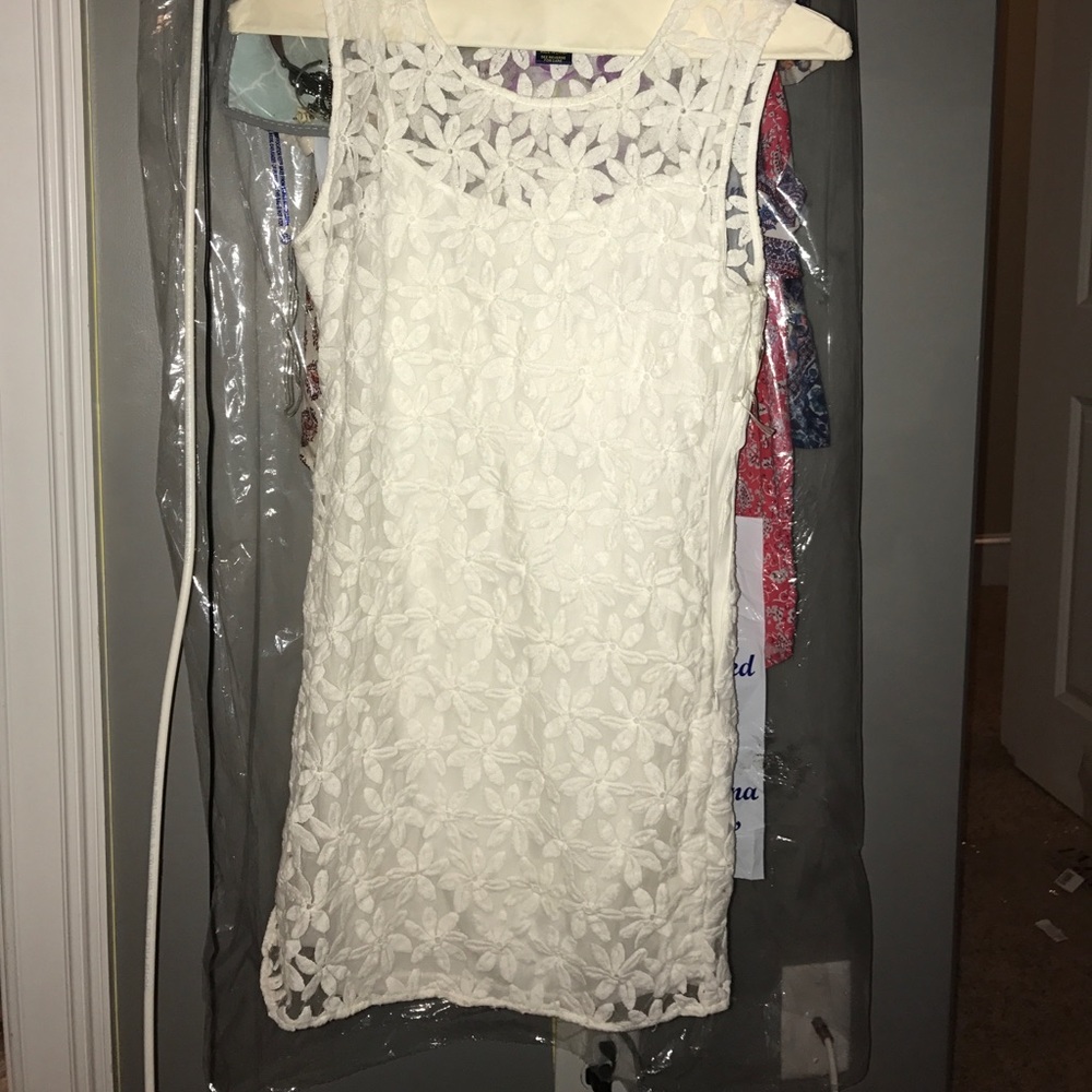 Blue Rain Lace Flower Dress