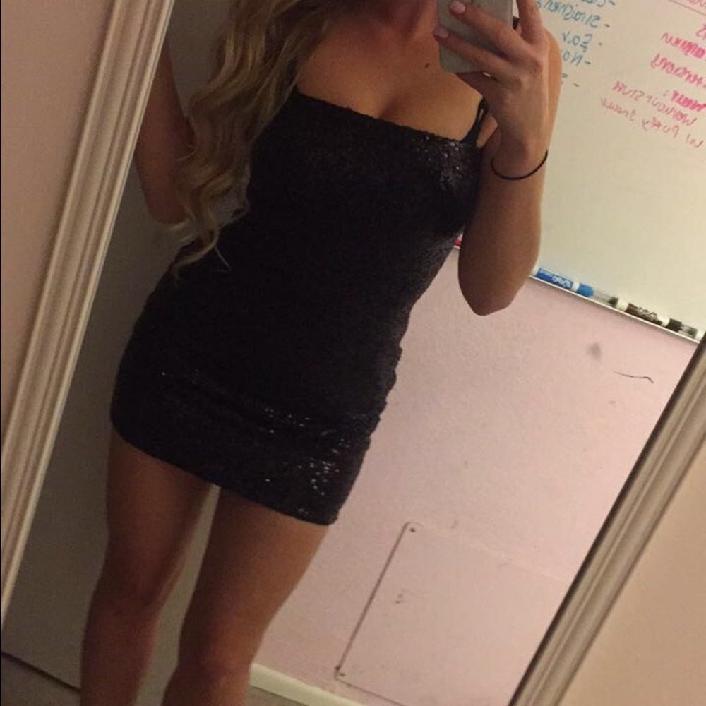 Sparkly tube top dress