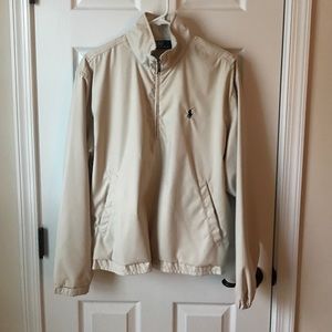 Polo half zip lined pull over