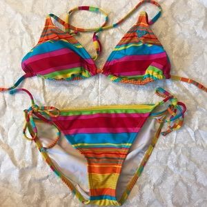 Roxy rainbow bathing suit set size m
