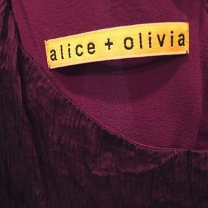 ALICE & OLIVIA one-shoulder mini dress