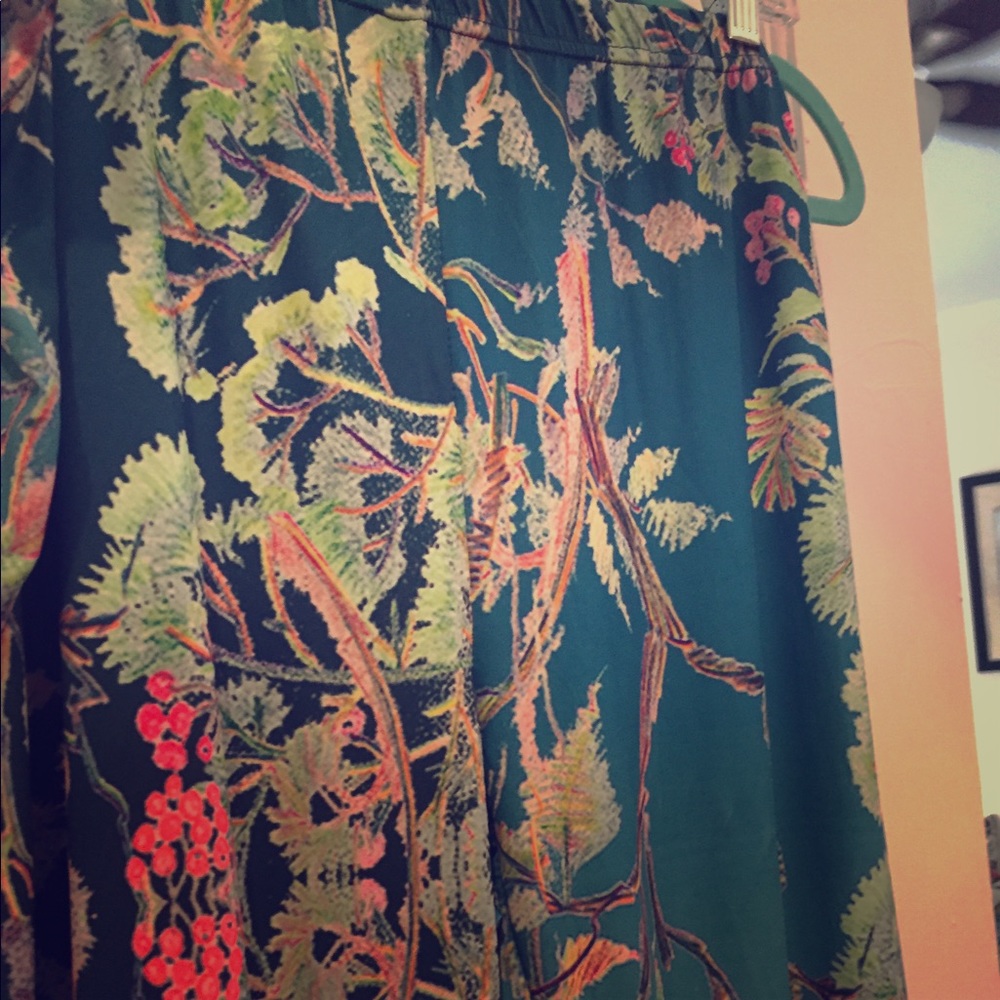 Stunning Floral Teal Bobo Plus Size NWT Leggings