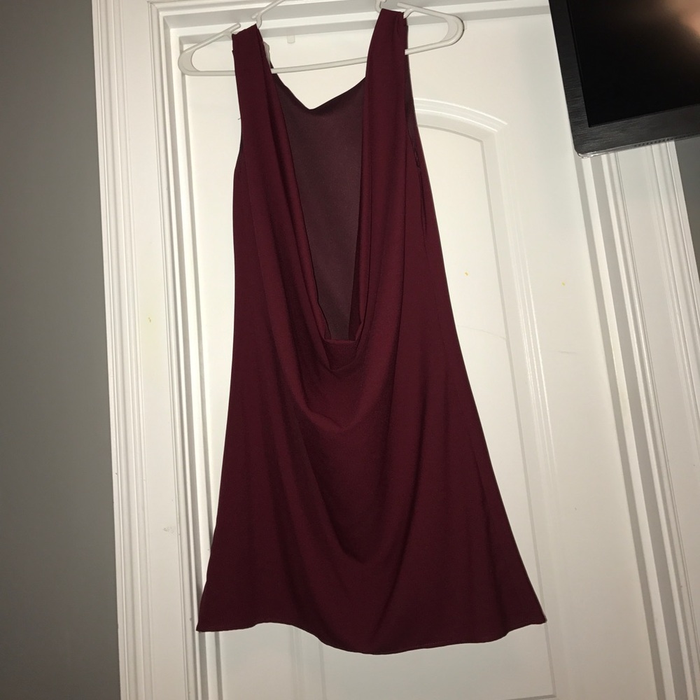Backless Maroon Dress