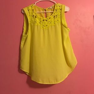 Yellow blouse.