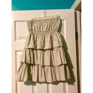 Gorgeous Oatmeal Colored Ruffle Top