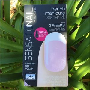 Gel Nail French Manicure Starter Kit Set with Lamp