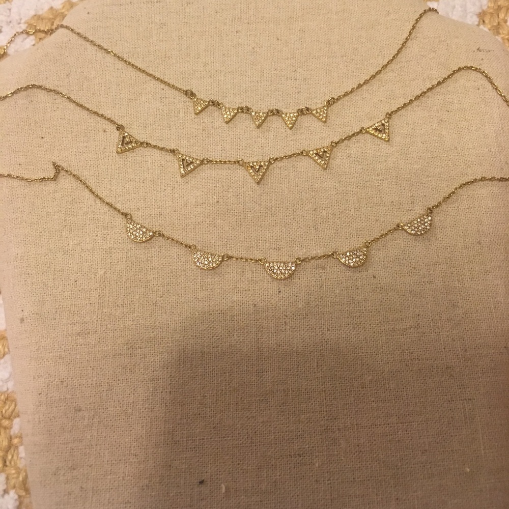 Three Layer Gold Necklace
