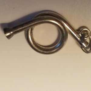 VINTAGE 1940'S STERLING SILVER HORN CHARM MUSIC