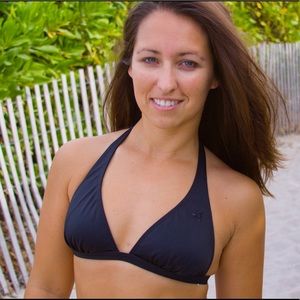 Black Halter Bikini Top