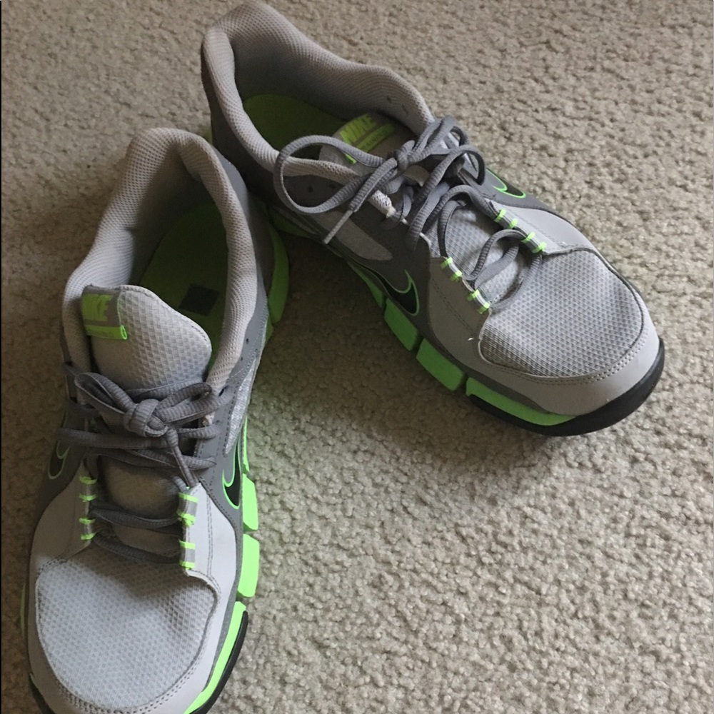 Men Nike shoes. Size 12 Grey & Lime Green