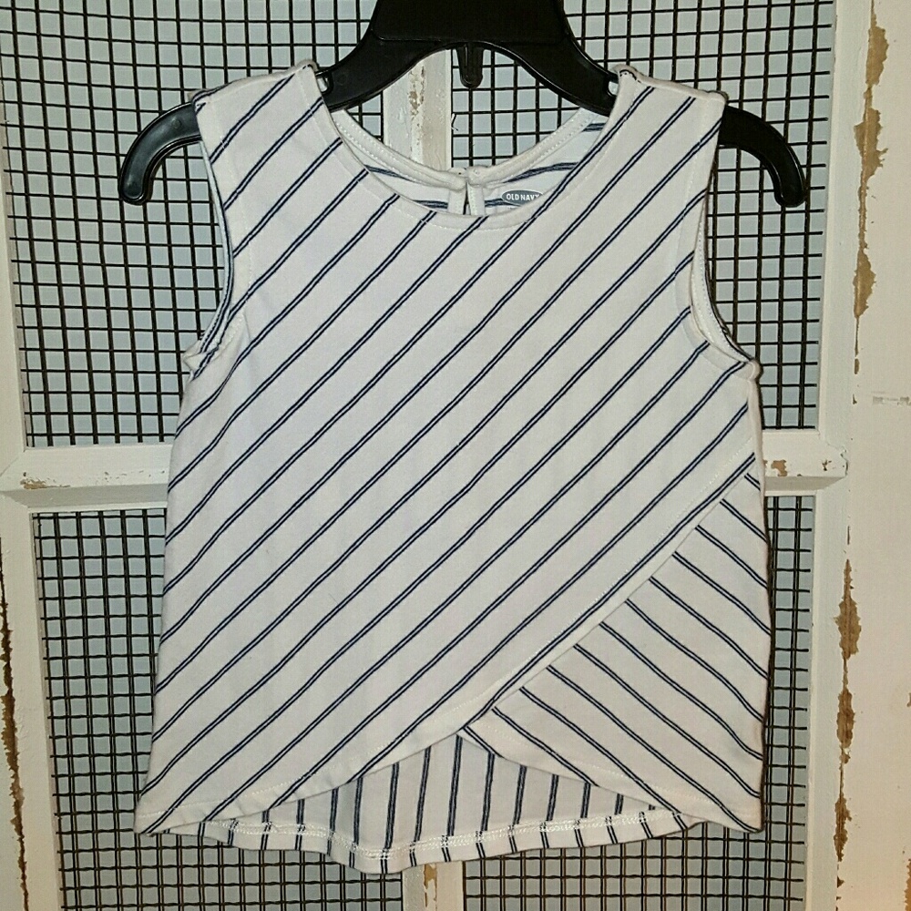 Adorable Navy/White striped Tank 4T