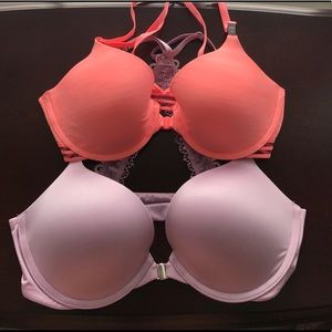 Two Victoria's Secret Racerback Push Up Bra 34C