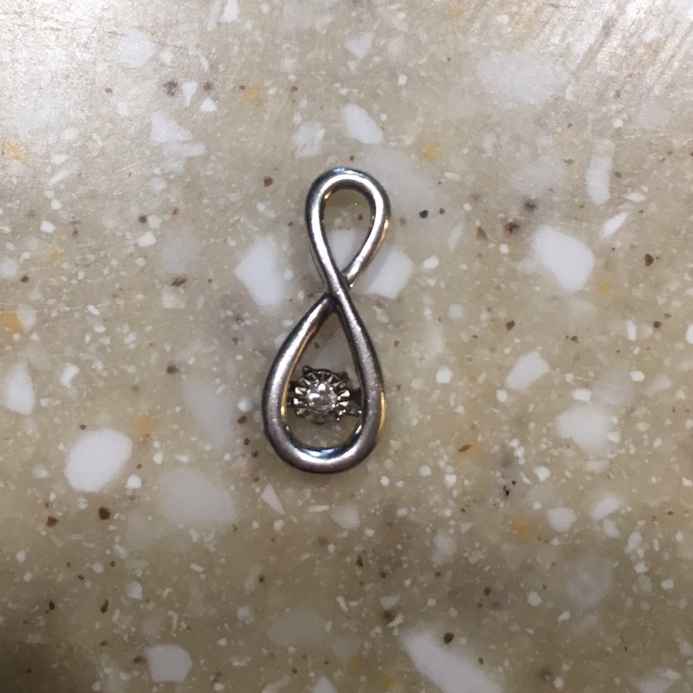 Kay's infinity charm with real diamond