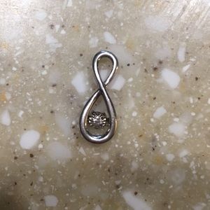 Kay's infinity charm with real diamond