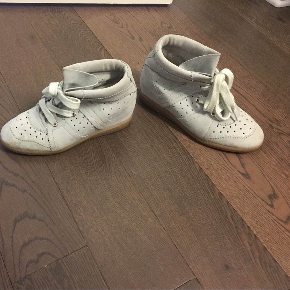 Isabel marant bobby booties in baby blue