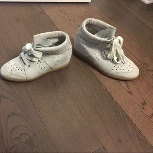 Isabel marant bobby booties in baby blue