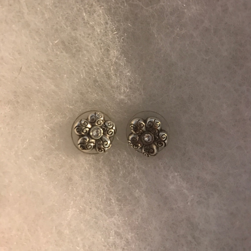 Sterling silver Brighton flower stud earrings