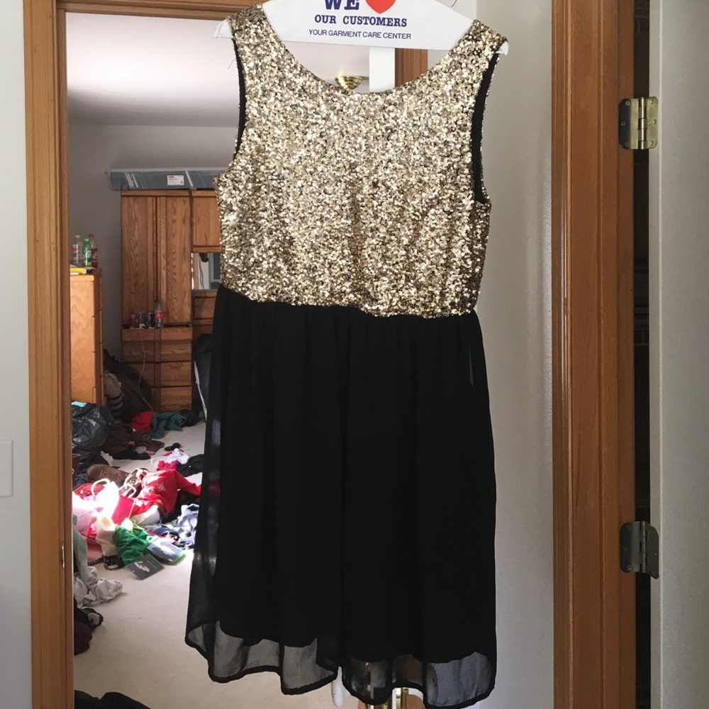 Gold dress