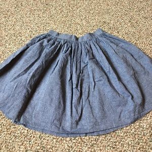 Chambray a line skirt