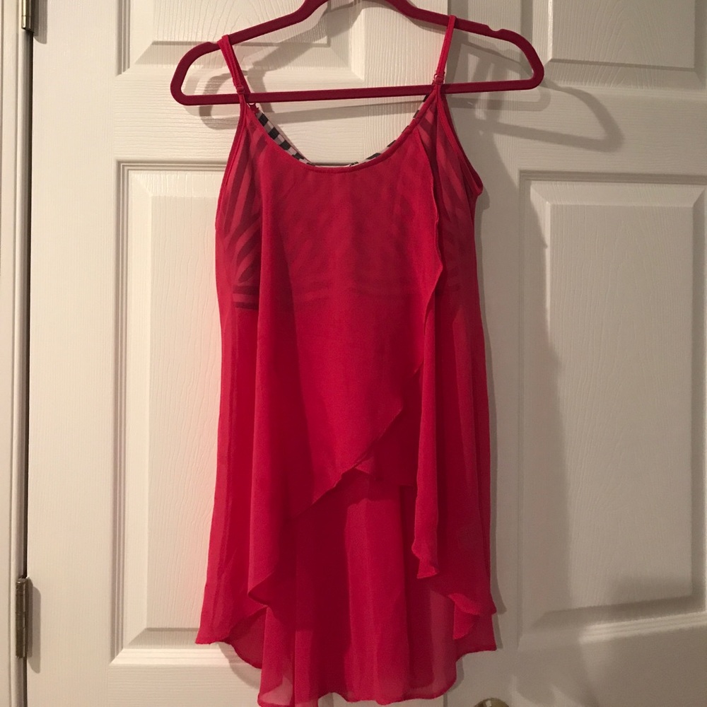 Pink Sheer Tank Top 👚👚