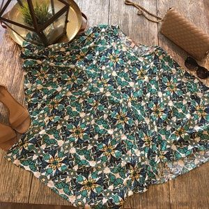 EUC Draped Attached Sleeve Retro Summer Dress