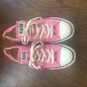 Pink converse all stars