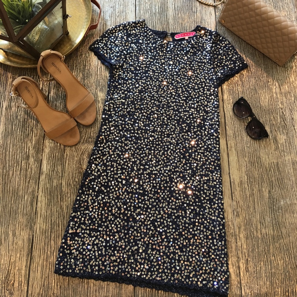 EUC Anthropologie Sequined Manoush Sweater Dress