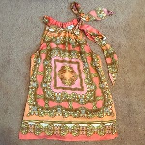 Cache Neck Tie Oriental Blouse