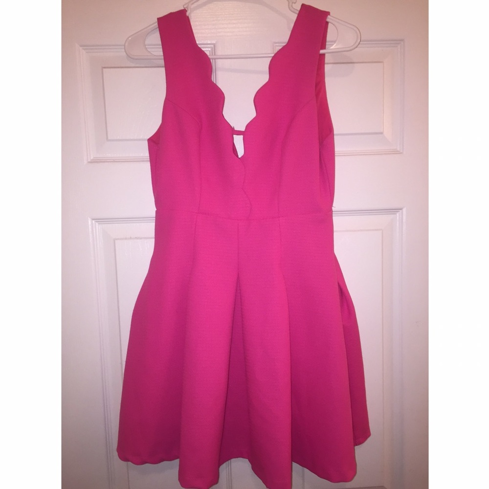 Pink Scalloped Dress