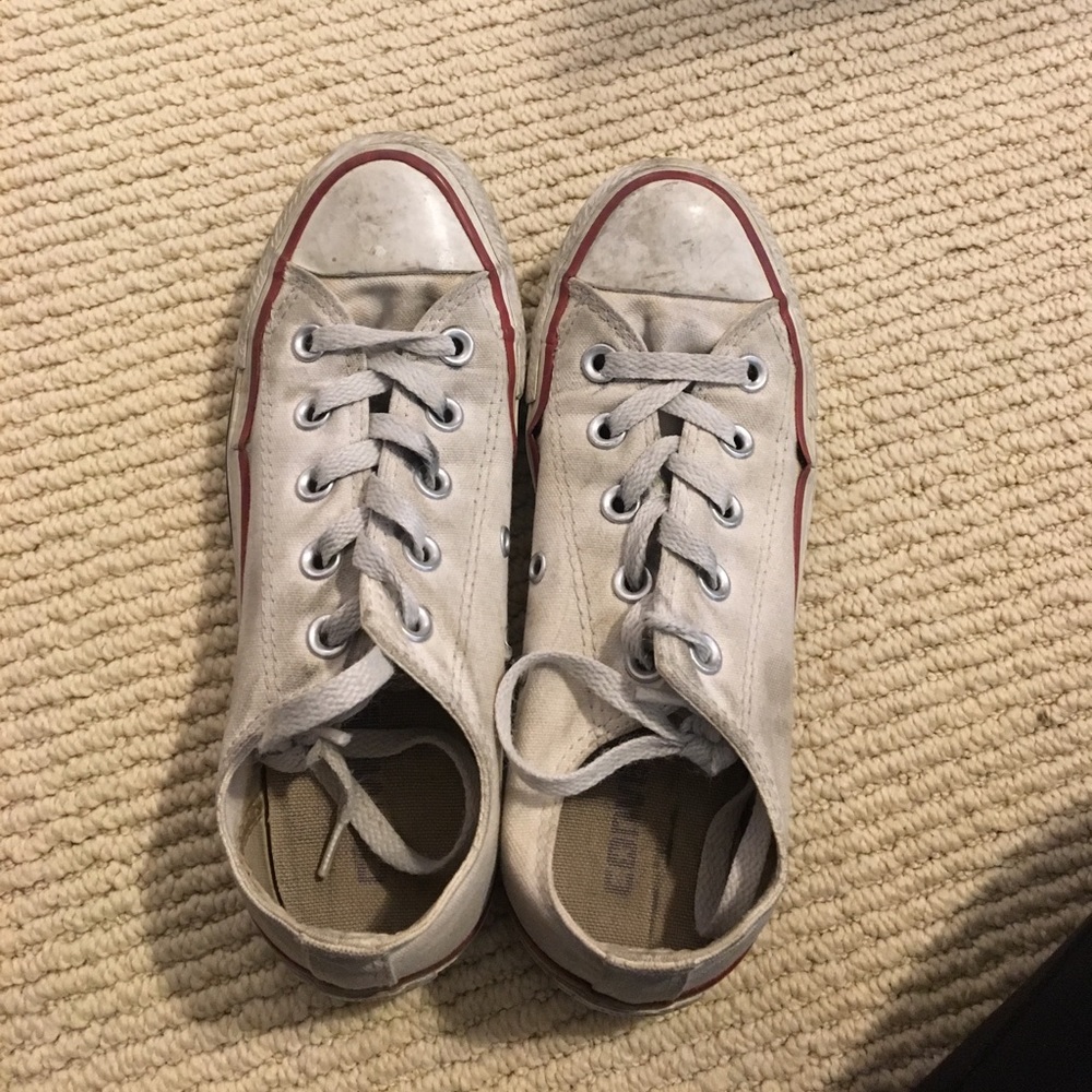 White low-top converse