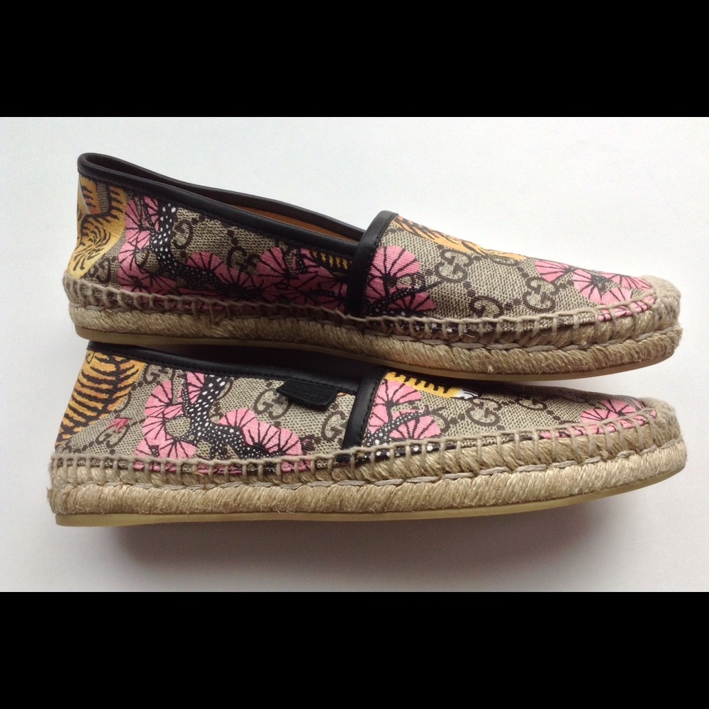 SOLD! Gucci Bengal 2017 Espadrilles Tiger Slide 37 - Picture 4 of 8