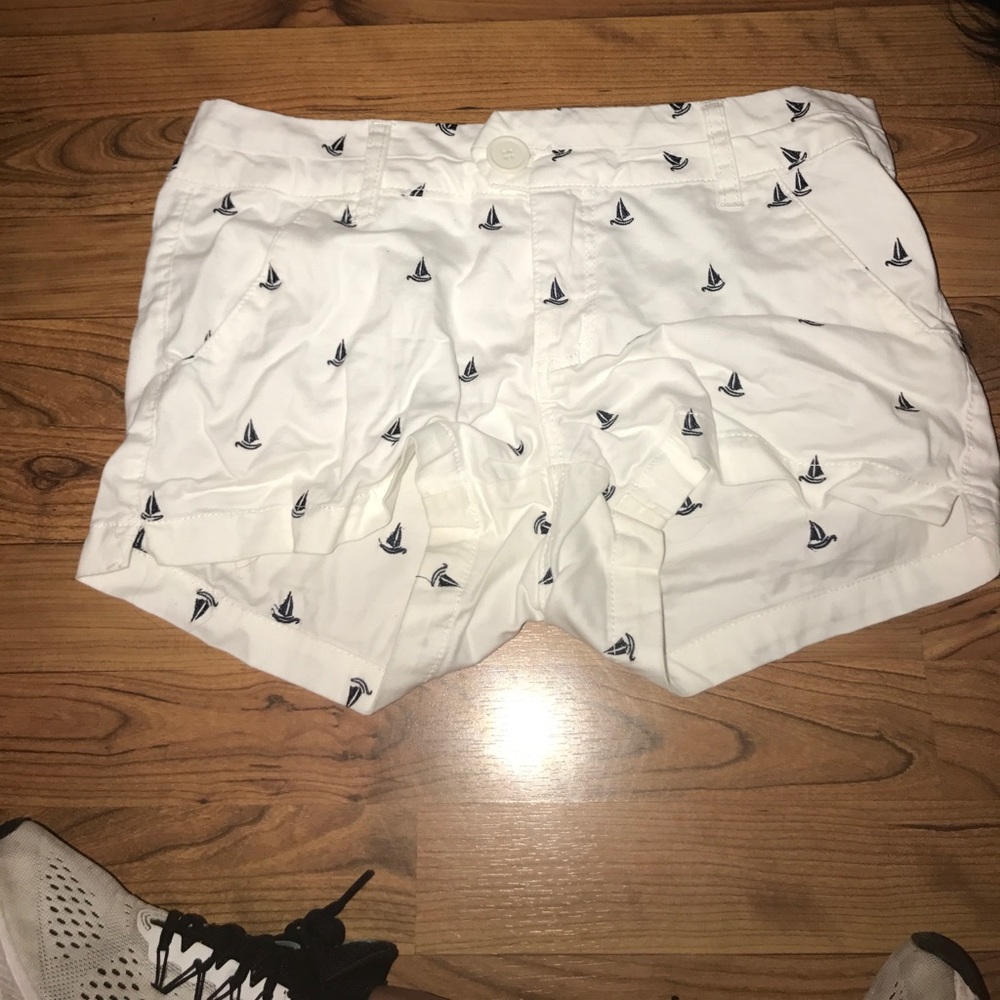 White sailboat shorts
