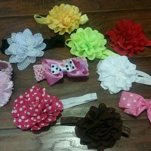 Lot of baby girl/toddler bows