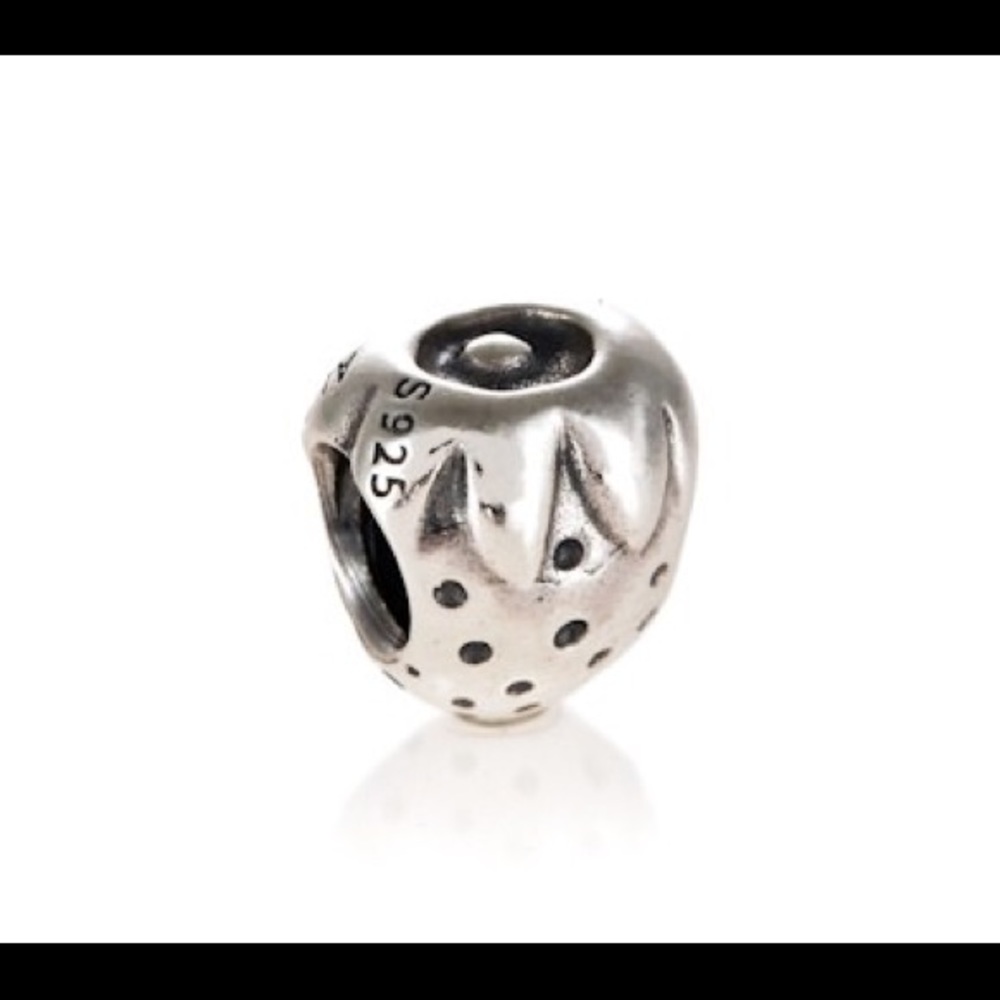 Retired Pandora Silver Strawberry Charm