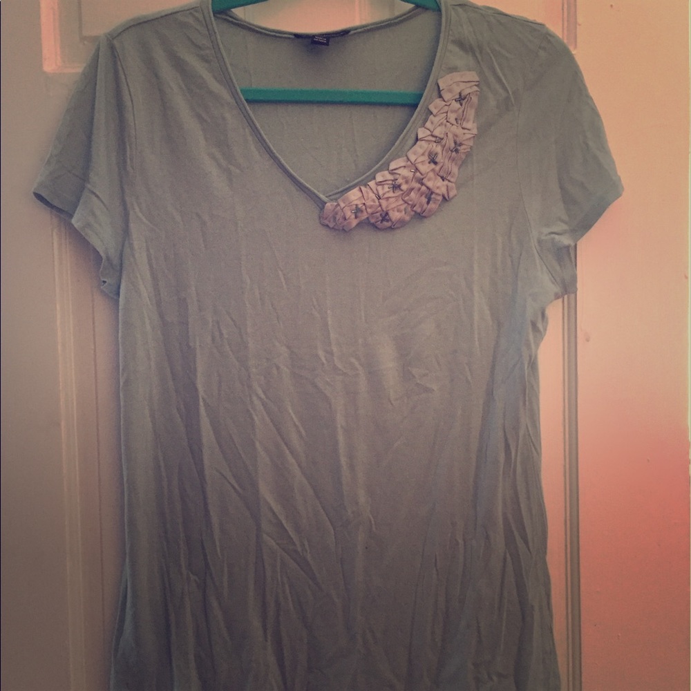 XL Sky Blue Embellished Tee