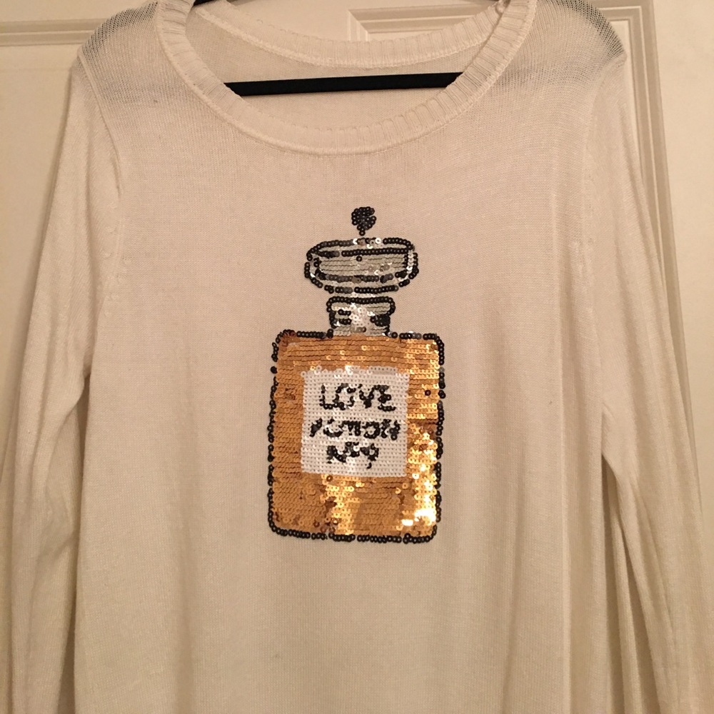 Love Potion No 9 White and Sequin Sweater