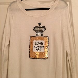 Love Potion No 9 White and Sequin Sweater