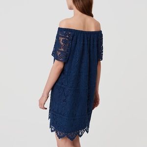 NWT Ann Taylor Loft B Lace Off Shoulder Dress 2 4