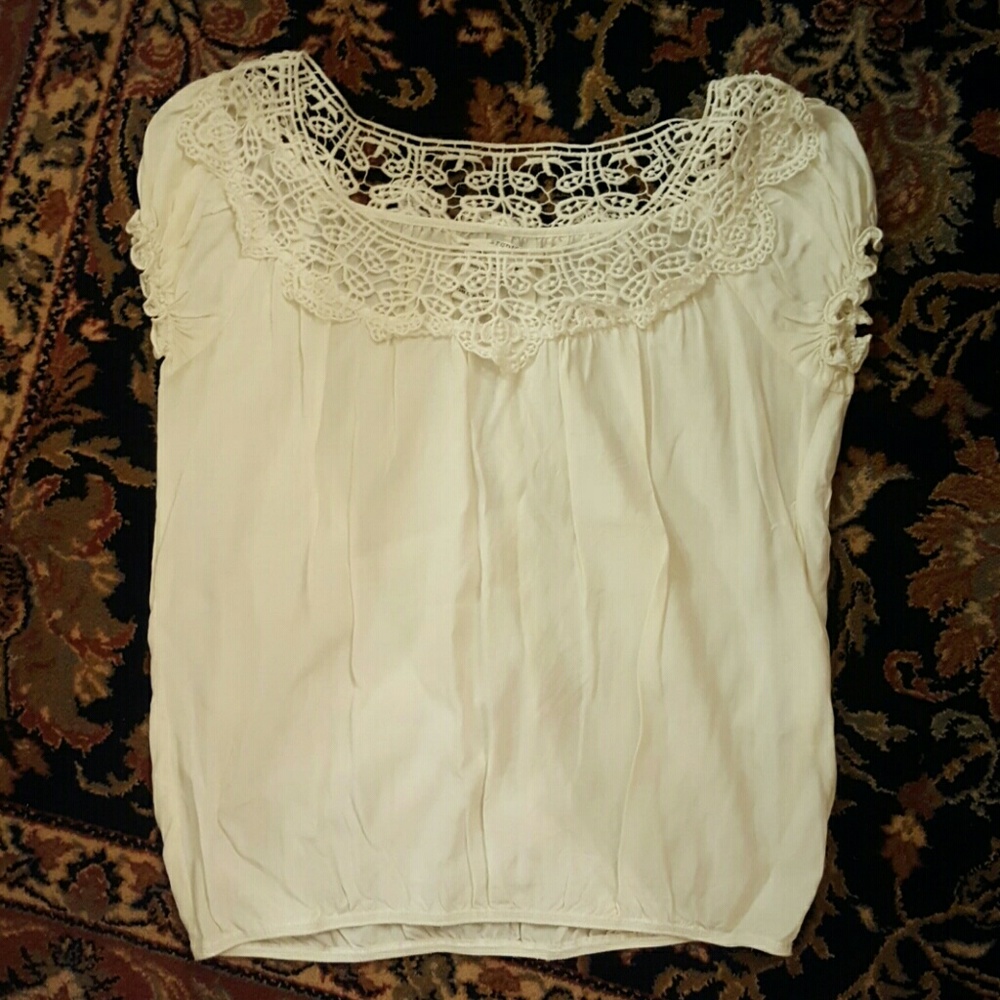 White lacey top