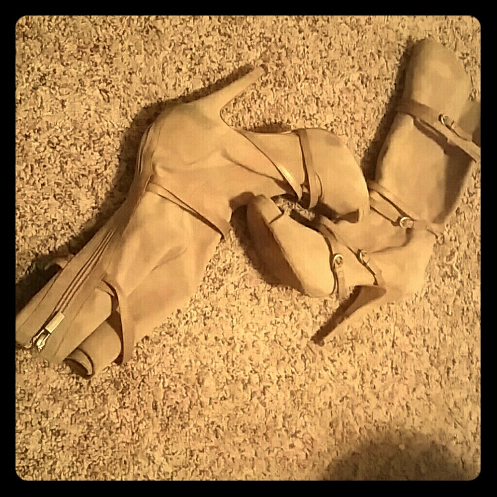 Tan stilettos