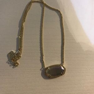 Kendra Scott grey iridescent necklace